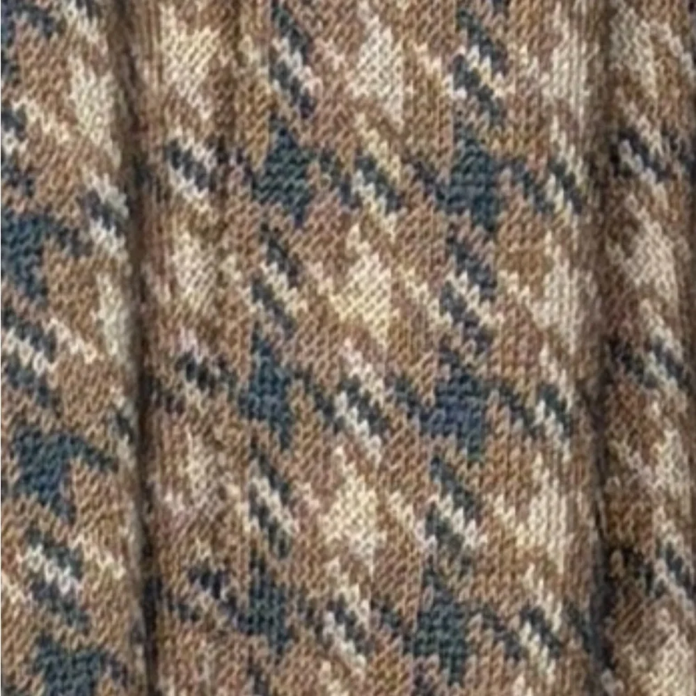 Mens Cashmere Checkered Knit Scarf a-34